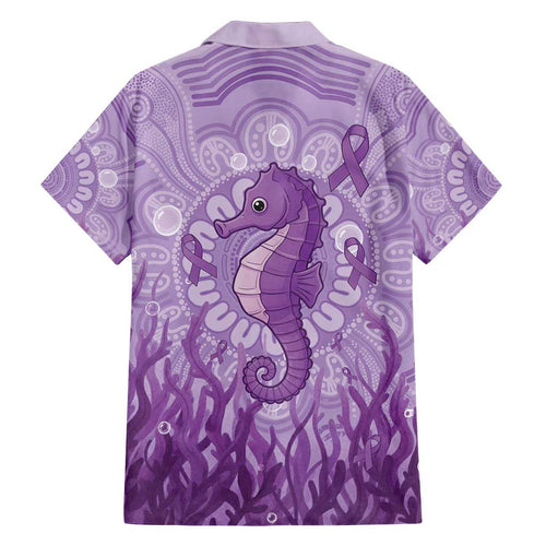 Australia Epilepsy Awareness Family Matching Off Shoulder Short Dress and Hawaiian Shirt Seahorse Think Purple Ribbon Aboriginal - Aussie Hoodie