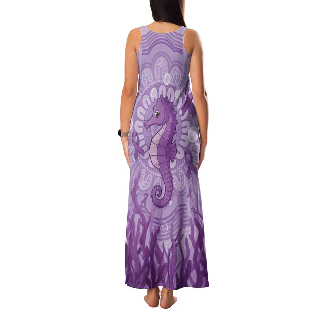 Australia Epilepsy Awareness Family Matching Tank Maxi Dress and Hawaiian Shirt Seahorse Think Purple Ribbon Aboriginal - Aussie Hoodie