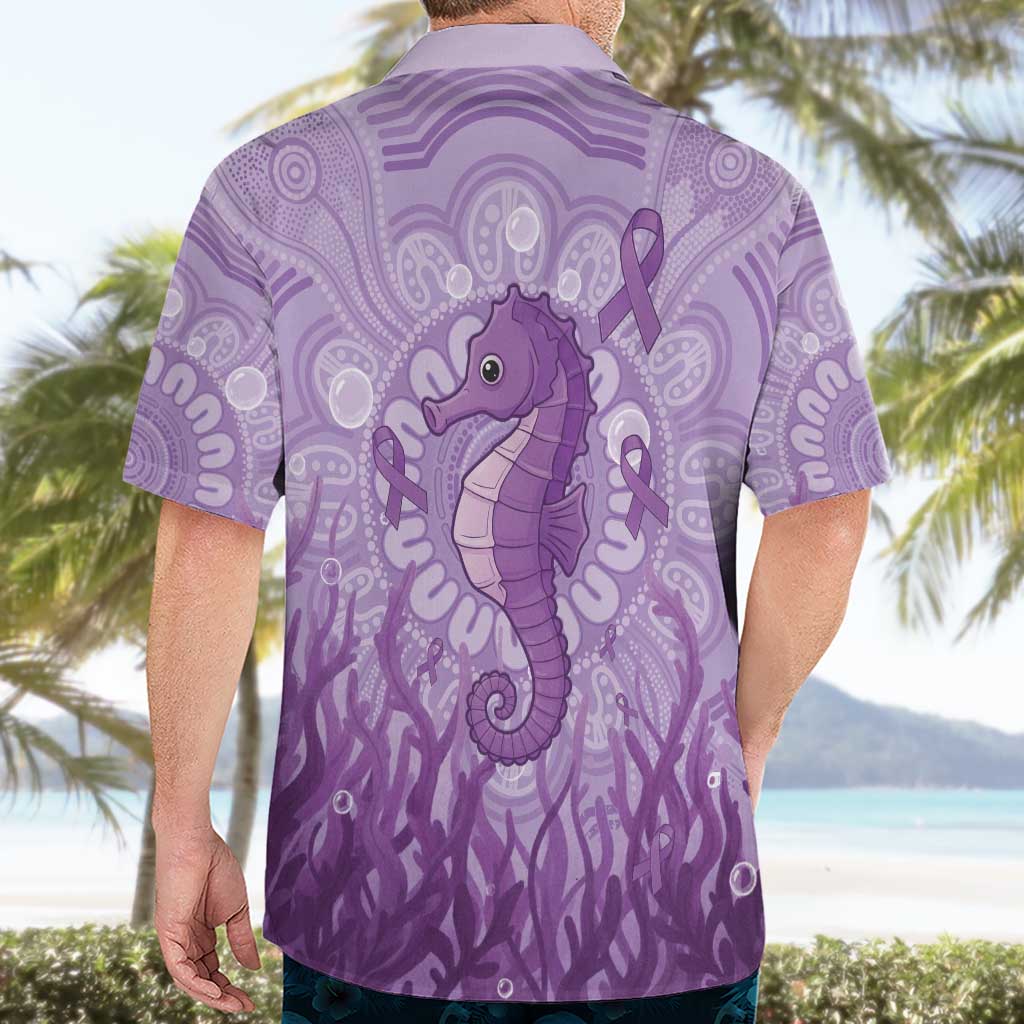 Australia Epilepsy Awareness Hawaiian Shirt Seahorse Think Purple Ribbon Aboriginal - Aussie Hoodie