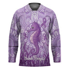 Australia Epilepsy Awareness Hockey Jersey Seahorse Think Purple Ribbon Aboriginal - Aussie Hoodie