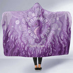 Australia Epilepsy Awareness Hooded Blanket Seahorse Think Purple Ribbon Aboriginal - Aussie Hoodie
