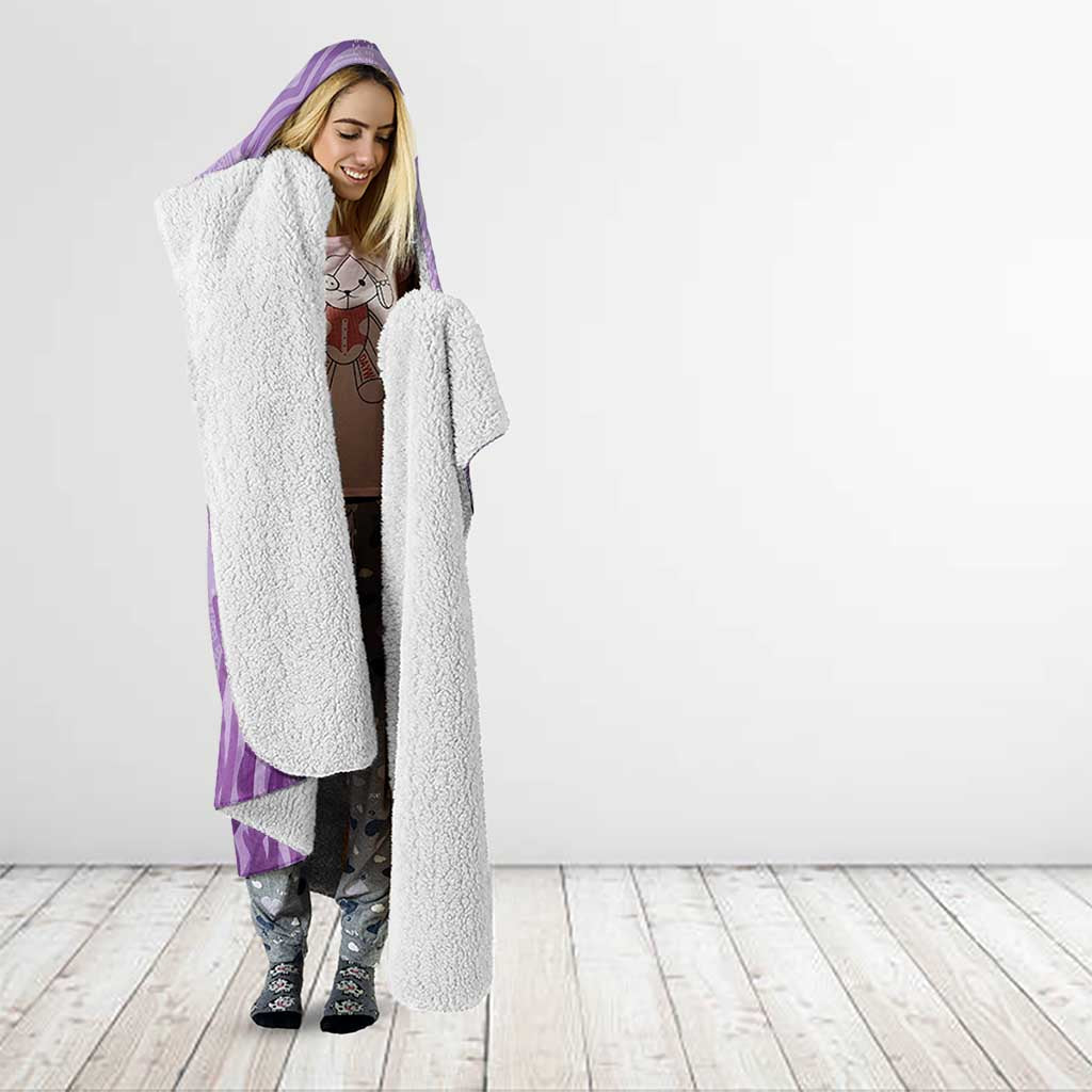 Australia Epilepsy Awareness Hooded Blanket Seahorse Think Purple Ribbon Aboriginal - Aussie Hoodie