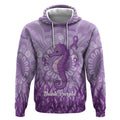 Australia Epilepsy Awareness Hoodie Seahorse Think Purple Ribbon Aboriginal - Aussie Hoodie