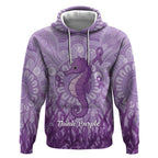 Australia Epilepsy Awareness Hoodie Seahorse Think Purple Ribbon Aboriginal - Aussie Hoodie