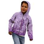 Australia Epilepsy Awareness Kid Hoodie Seahorse Think Purple Ribbon Aboriginal - Aussie Hoodie