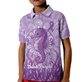 Australia Epilepsy Awareness Kid Polo Shirt Seahorse Think Purple Ribbon Aboriginal - Aussie Hoodie