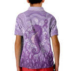 Australia Epilepsy Awareness Kid Polo Shirt Seahorse Think Purple Ribbon Aboriginal - Aussie Hoodie