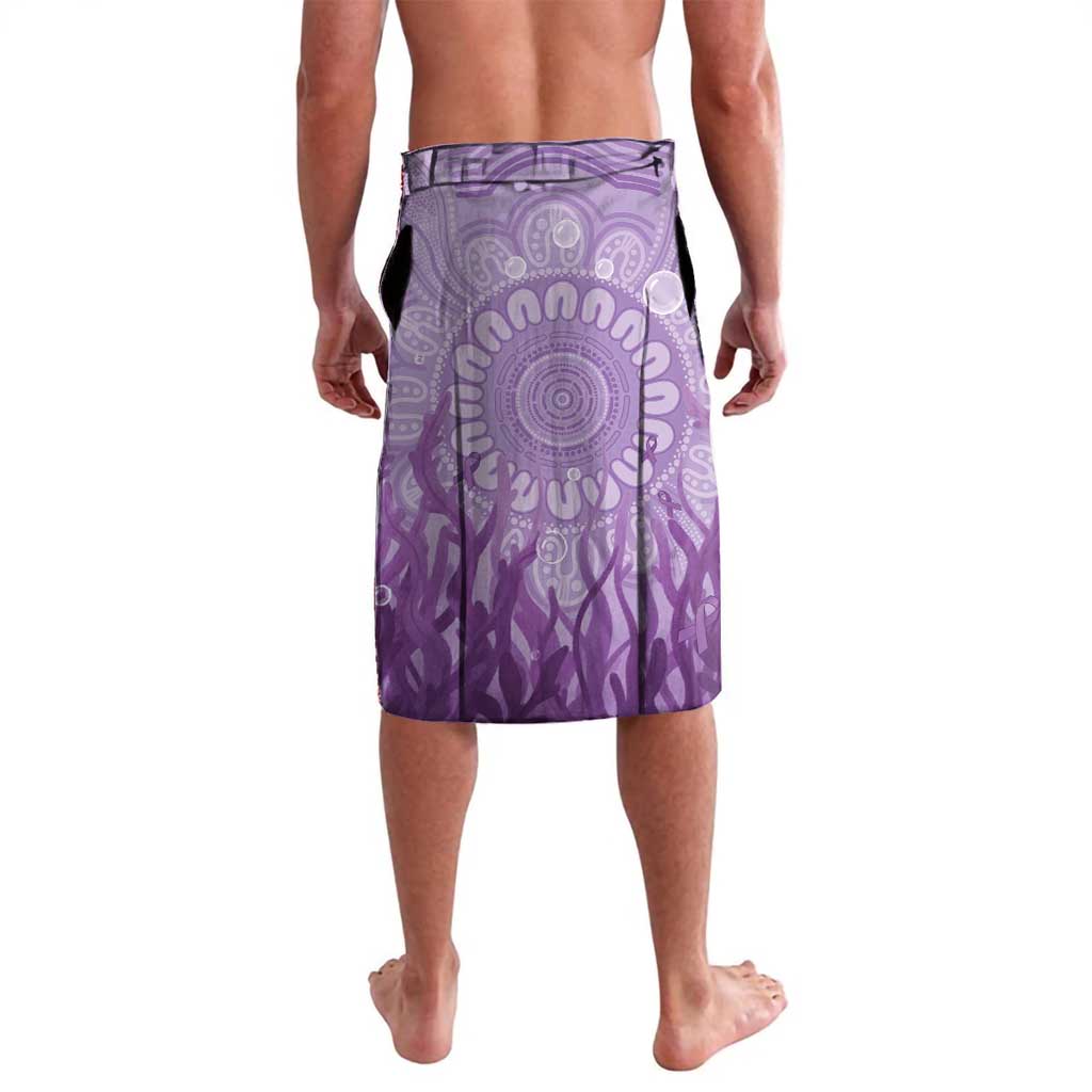 Australia Epilepsy Awareness Lavalava Seahorse Think Purple Ribbon Aboriginal - Aussie Hoodie