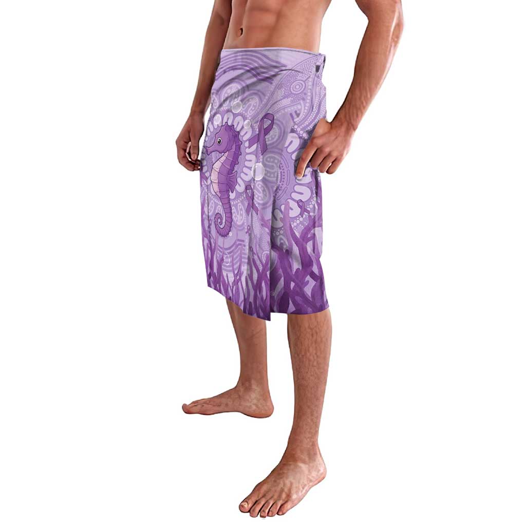 Australia Epilepsy Awareness Lavalava Seahorse Think Purple Ribbon Aboriginal - Aussie Hoodie