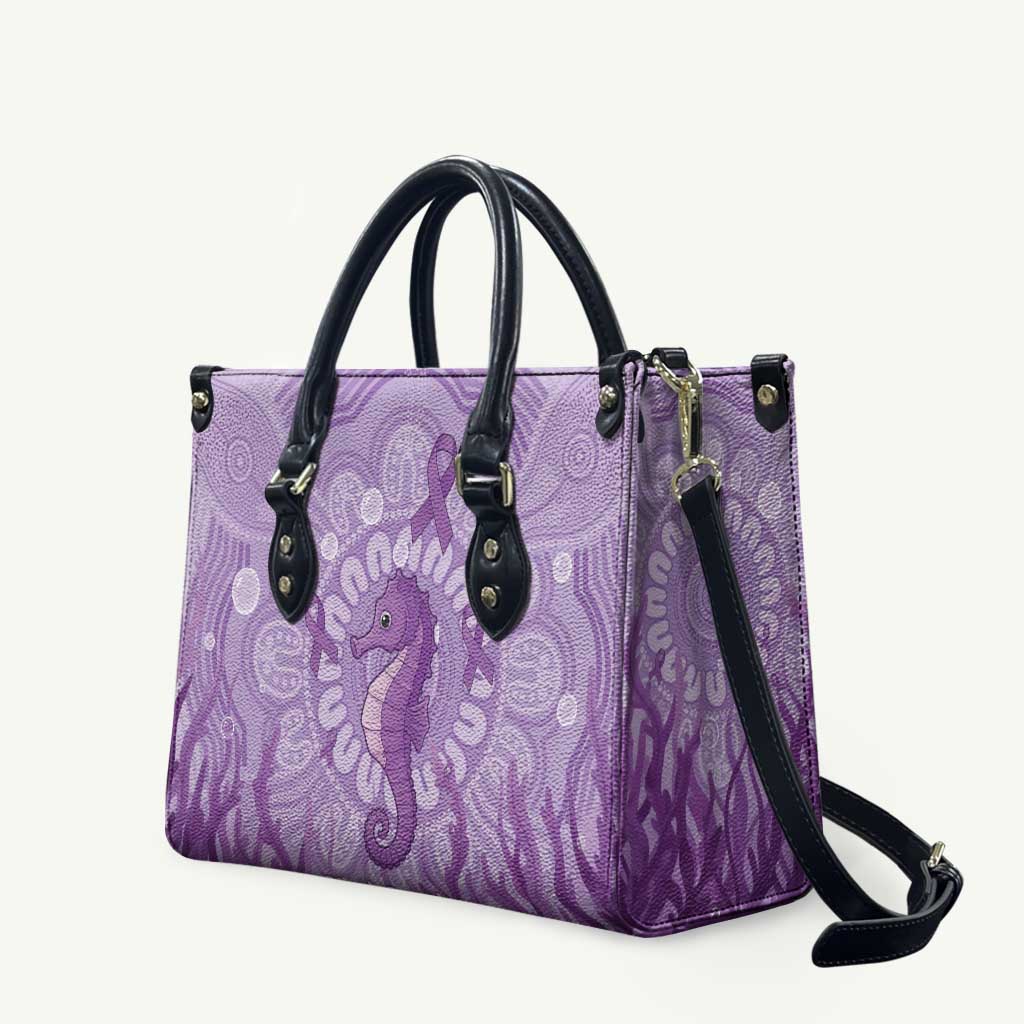 Australia Epilepsy Awareness Leather Bag Seahorse Think Purple Ribbon Aboriginal - Aussie Hoodie