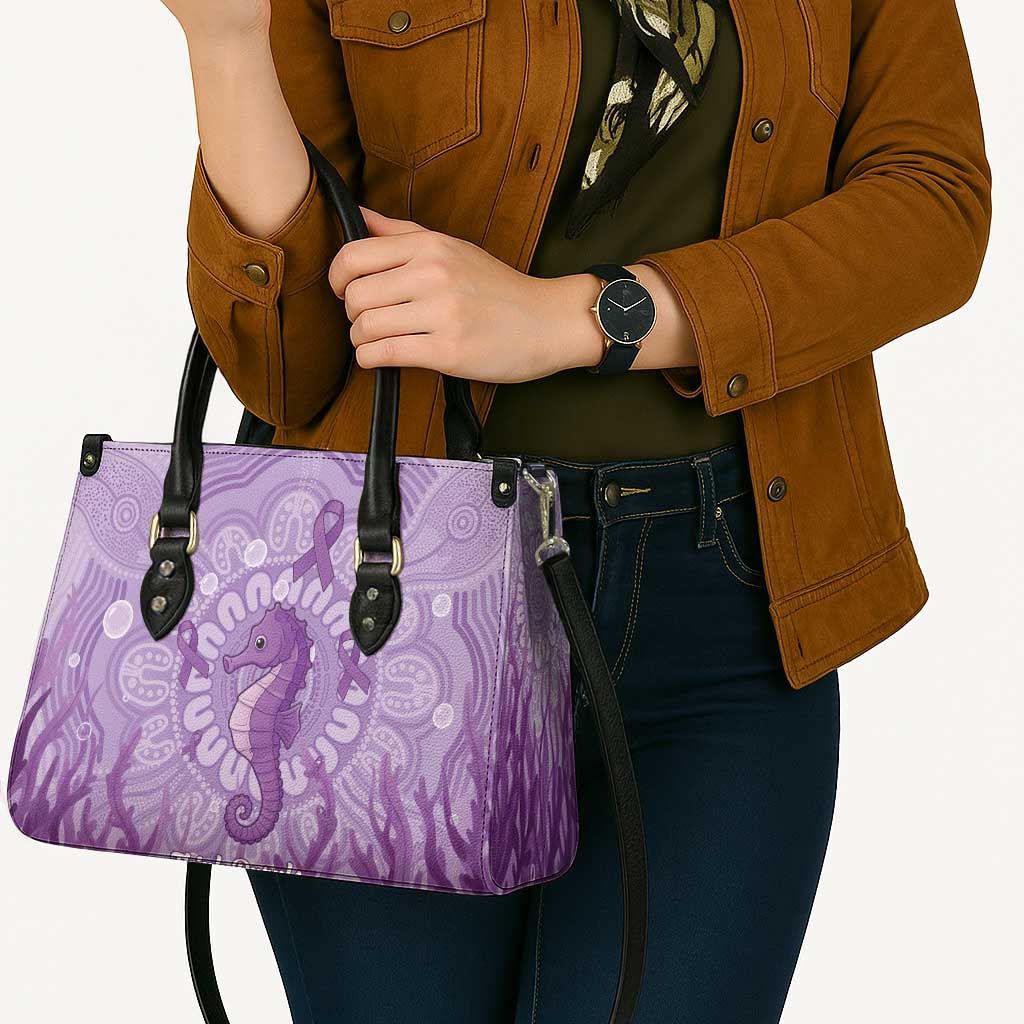 Australia Epilepsy Awareness Leather Bag Seahorse Think Purple Ribbon Aboriginal - Aussie Hoodie