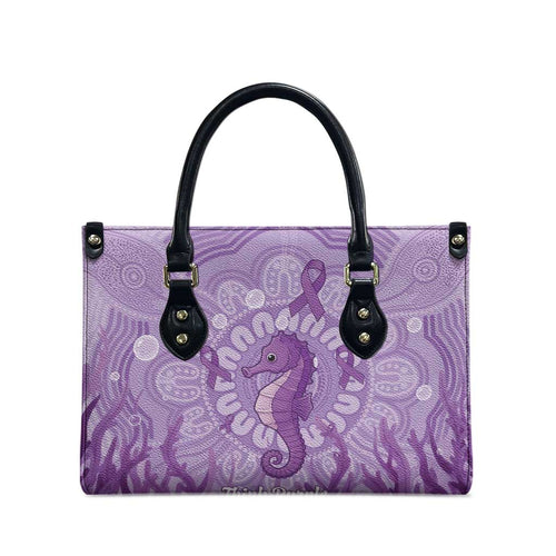 Australia Epilepsy Awareness Leather Bag Seahorse Think Purple Ribbon Aboriginal - Aussie Hoodie