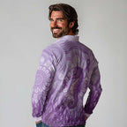 Australia Epilepsy Awareness Long Sleeve Polo Shirt Seahorse Think Purple Ribbon Aboriginal - Aussie Hoodie