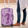 Australia Epilepsy Awareness Luggage Cover Seahorse Think Purple Ribbon Aboriginal - Aussie Hoodie