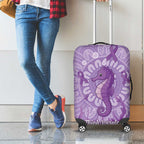 Australia Epilepsy Awareness Luggage Cover Seahorse Think Purple Ribbon Aboriginal - Aussie Hoodie