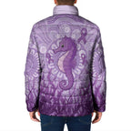 Australia Epilepsy Awareness Padded Jacket Seahorse Think Purple Ribbon Aboriginal - Aussie Hoodie