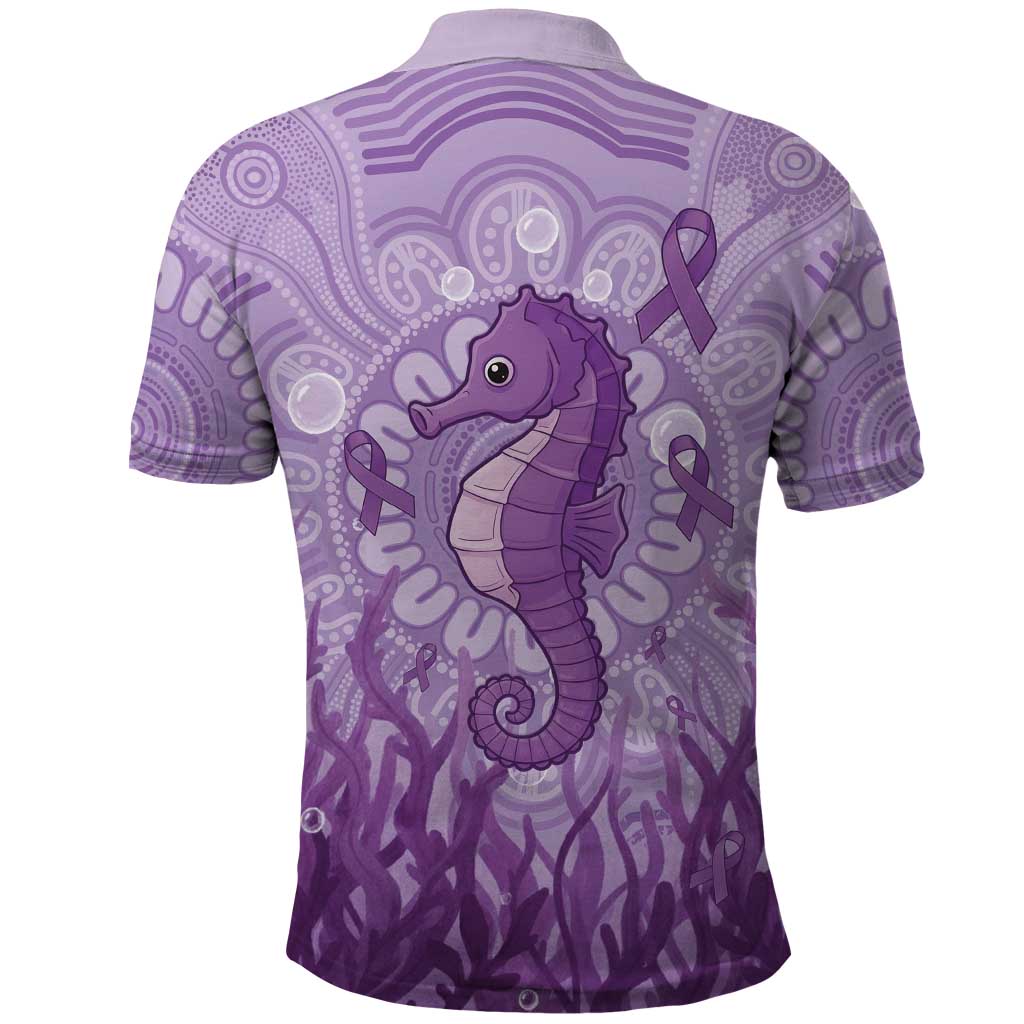 Australia Epilepsy Awareness Polo Shirt Seahorse Think Purple Ribbon Aboriginal - Aussie Hoodie