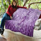 Australia Epilepsy Awareness Quilt Seahorse Think Purple Ribbon Aboriginal - Aussie Hoodie