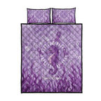 Australia Epilepsy Awareness Quilt Bed Set Seahorse Think Purple Ribbon Aboriginal - Aussie Hoodie