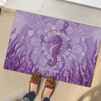 Australia Epilepsy Awareness Rubber Doormat Seahorse Think Purple Ribbon Aboriginal - Aussie Hoodie