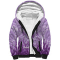 Australia Epilepsy Awareness Sherpa Hoodie Seahorse Think Purple Ribbon Aboriginal - Aussie Hoodie