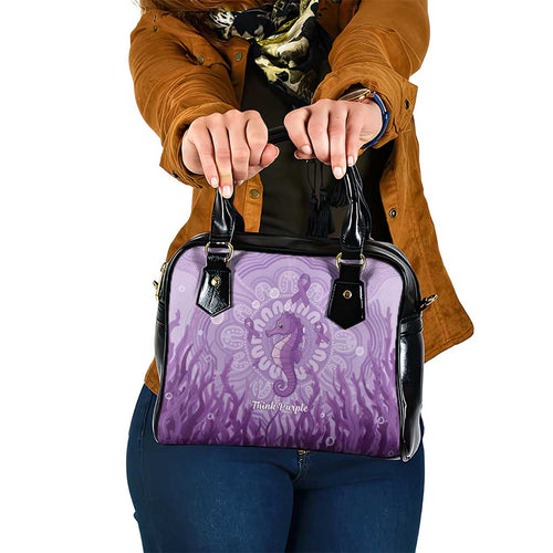 Australia Epilepsy Awareness Shoulder Handbag Seahorse Think Purple Ribbon Aboriginal - Aussie Hoodie