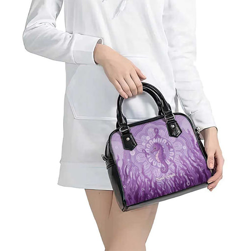Australia Epilepsy Awareness Shoulder Handbag Seahorse Think Purple Ribbon Aboriginal - Aussie Hoodie