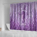 Australia Epilepsy Awareness Shower Curtain Seahorse Think Purple Ribbon Aboriginal - Aussie Hoodie