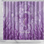 Australia Epilepsy Awareness Shower Curtain Seahorse Think Purple Ribbon Aboriginal - Aussie Hoodie