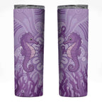 Australia Epilepsy Awareness Skinny Tumbler Seahorse Think Purple Ribbon Aboriginal - Aussie Hoodie