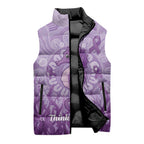 Australia Epilepsy Awareness Sleeveless Puffer Jacket Seahorse Think Purple Ribbon Aboriginal - Aussie Hoodie