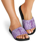 Australia Epilepsy Awareness Slide Sandals Seahorse Think Purple Ribbon Aboriginal - Aussie Hoodie