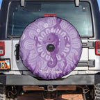 Australia Epilepsy Awareness Spare Tire Cover Seahorse Think Purple Ribbon Aboriginal - Aussie Hoodie