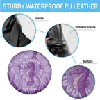 Australia Epilepsy Awareness Spare Tire Cover Seahorse Think Purple Ribbon Aboriginal - Aussie Hoodie