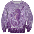 Australia Epilepsy Awareness Sweatshirt Seahorse Think Purple Ribbon Aboriginal - Aussie Hoodie