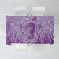 Australia Epilepsy Awareness Tablecloth Seahorse Think Purple Ribbon Aboriginal - Aussie Hoodie