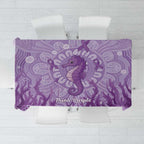 Australia Epilepsy Awareness Tablecloth Seahorse Think Purple Ribbon Aboriginal - Aussie Hoodie