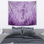 Australia Epilepsy Awareness Tapestry Seahorse Think Purple Ribbon Aboriginal - Aussie Hoodie