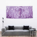 Australia Epilepsy Awareness Tapestry Seahorse Think Purple Ribbon Aboriginal - Aussie Hoodie