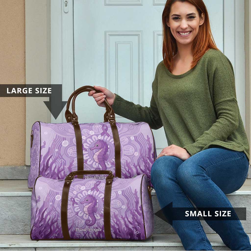 Australia Epilepsy Awareness Travel Bag Seahorse Think Purple Ribbon Aboriginal - Aussie Hoodie