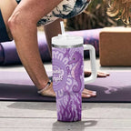 Australia Epilepsy Awareness Tumbler With Handle Seahorse Think Purple Ribbon Aboriginal - Aussie Hoodie