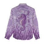 Australia Epilepsy Awareness Women Casual Shirt Seahorse Think Purple Ribbon Aboriginal - Aussie Hoodie