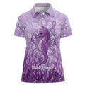 Australia Epilepsy Awareness Women Polo Shirt Seahorse Think Purple Ribbon Aboriginal - Aussie Hoodie