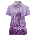 Australia Epilepsy Awareness Women Polo Shirt Seahorse Think Purple Ribbon Aboriginal - Aussie Hoodie