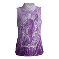 Australia Epilepsy Awareness Women Sleeveless Polo Shirt Seahorse Think Purple Ribbon Aboriginal - Aussie Hoodie