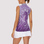 Australia Epilepsy Awareness Women Sleeveless Polo Shirt Seahorse Think Purple Ribbon Aboriginal - Aussie Hoodie