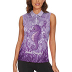 Australia Epilepsy Awareness Women Sleeveless Polo Shirt Seahorse Think Purple Ribbon Aboriginal - Aussie Hoodie