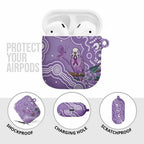 Australia Epilepsy Awareness AirPods Case Purple Budgerigar Plumeria Aboriginal - Aussie Hoodie