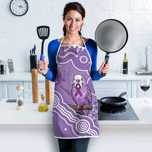 Australia Epilepsy Awareness Apron Purple Budgerigar Plumeria Aboriginal - Aussie Hoodie