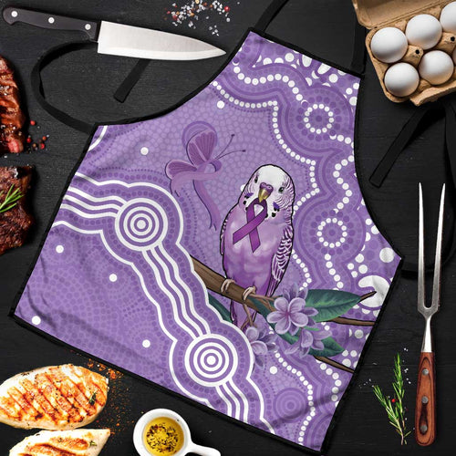 Australia Epilepsy Awareness Apron Purple Budgerigar Plumeria Aboriginal - Aussie Hoodie